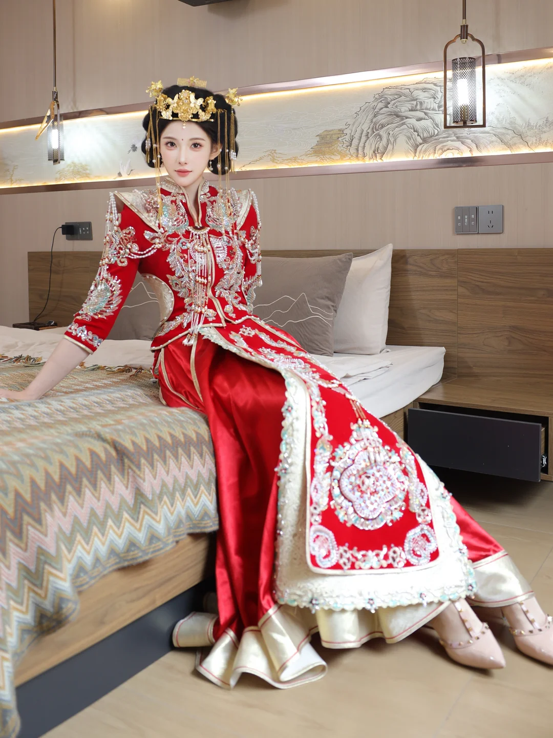 梨霜儿 - No.004 新娘红装 [113P-2.3GB] tg@simisebaisi 【丝足阁】009.webp